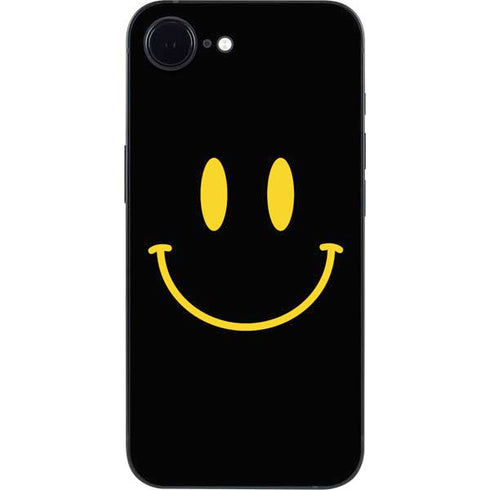 Black Happy Face iPhone 16e Skin